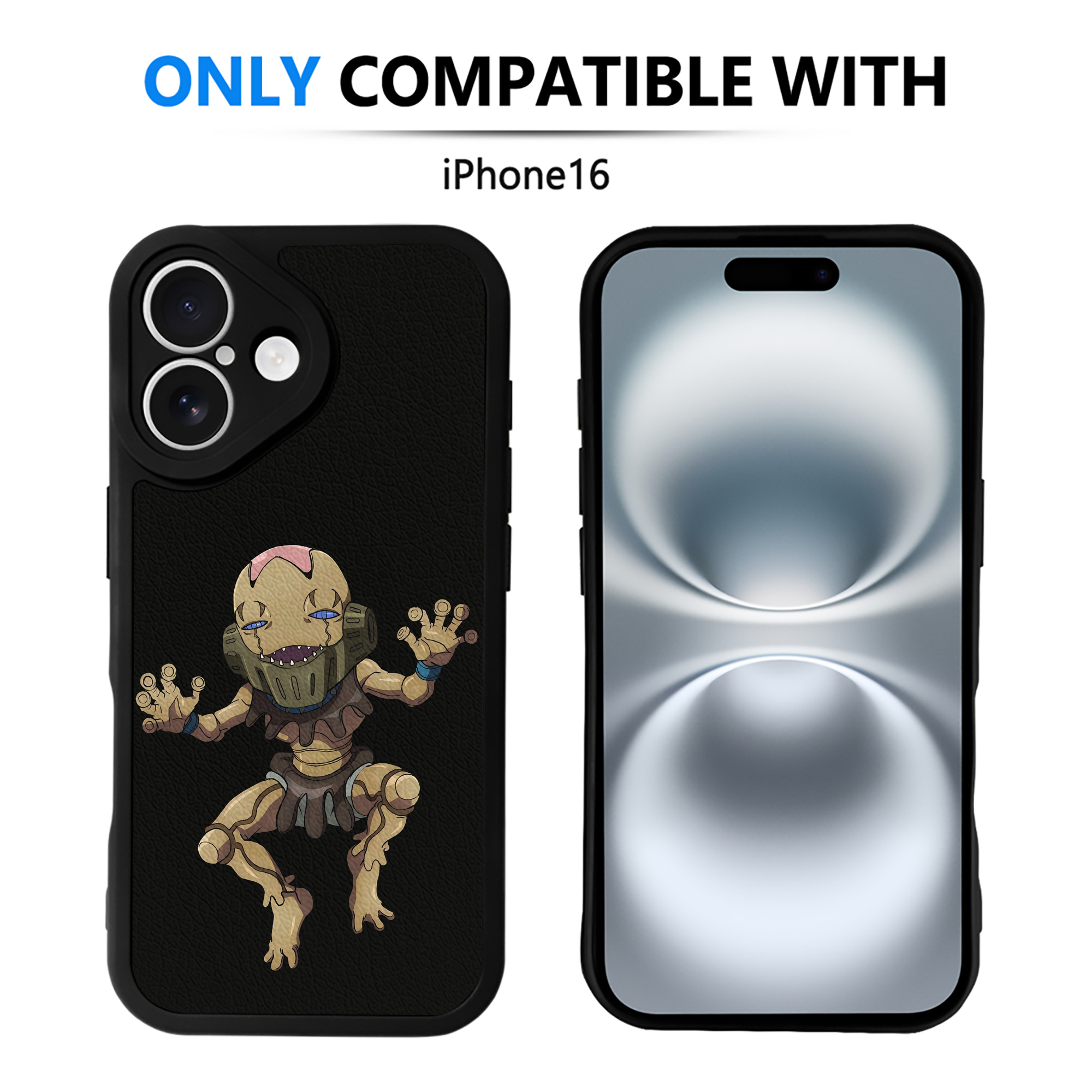 （画像用） ジョジョの奇妙な冒険 JoJo's Bizarre Adventure 【iPhone 16シリーズ対応】シリコンスマホケース（レザー調） 材質：シリコン